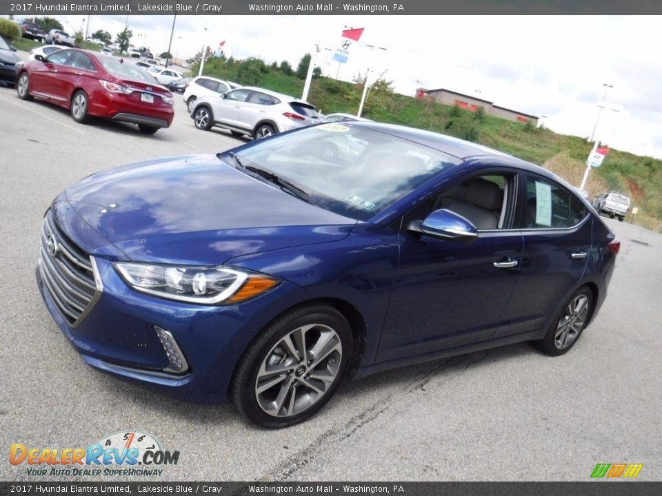 2017 Hyundai Elantra Limited Lakeside Blue / Gray Photo #5