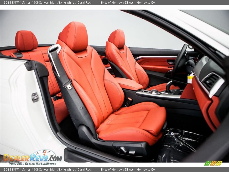 Coral Red Interior - 2018 BMW 4 Series 430i Convertible Photo #2