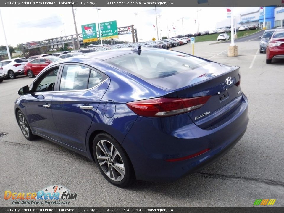 2017 Hyundai Elantra Limited Lakeside Blue / Gray Photo #7