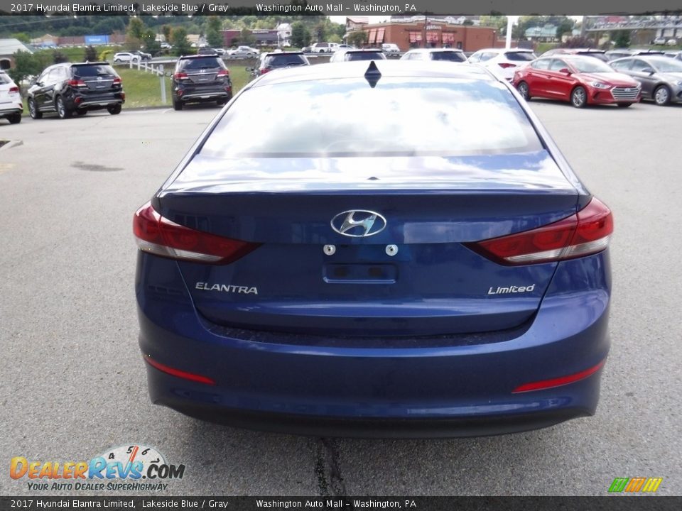 2017 Hyundai Elantra Limited Lakeside Blue / Gray Photo #8