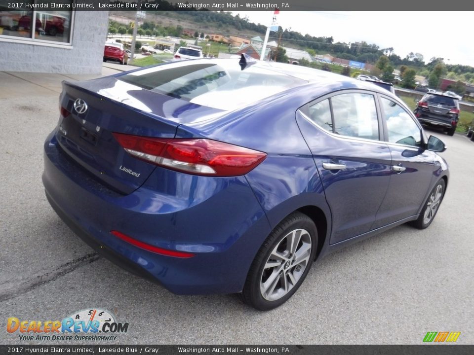 2017 Hyundai Elantra Limited Lakeside Blue / Gray Photo #9