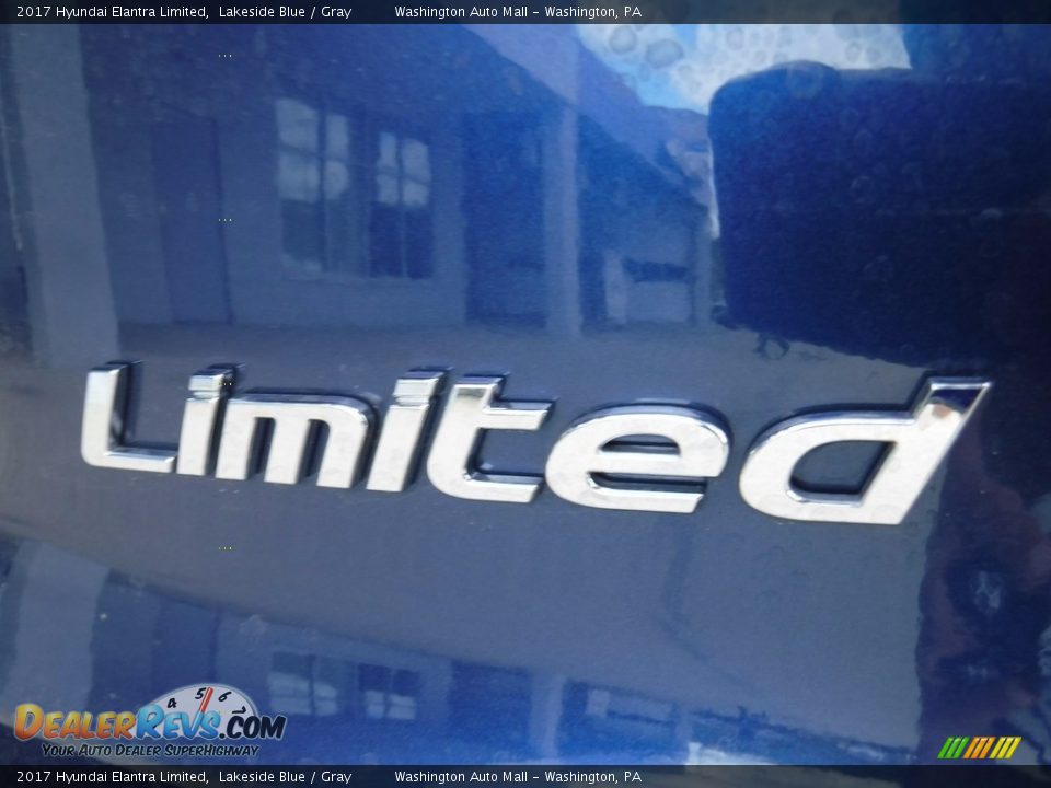 2017 Hyundai Elantra Limited Lakeside Blue / Gray Photo #10