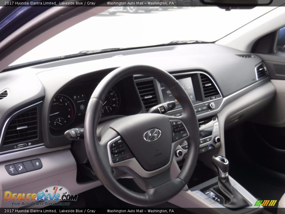 2017 Hyundai Elantra Limited Lakeside Blue / Gray Photo #14
