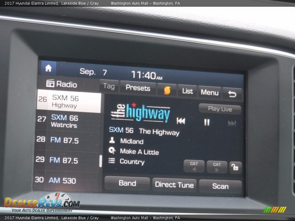 2017 Hyundai Elantra Limited Lakeside Blue / Gray Photo #21