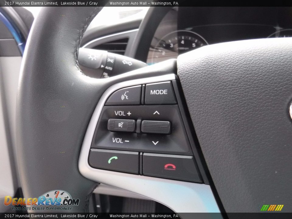 2017 Hyundai Elantra Limited Lakeside Blue / Gray Photo #23
