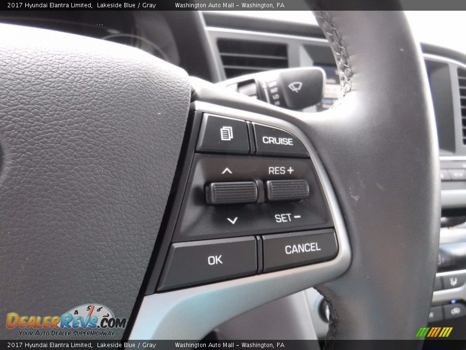 2017 Hyundai Elantra Limited Lakeside Blue / Gray Photo #24