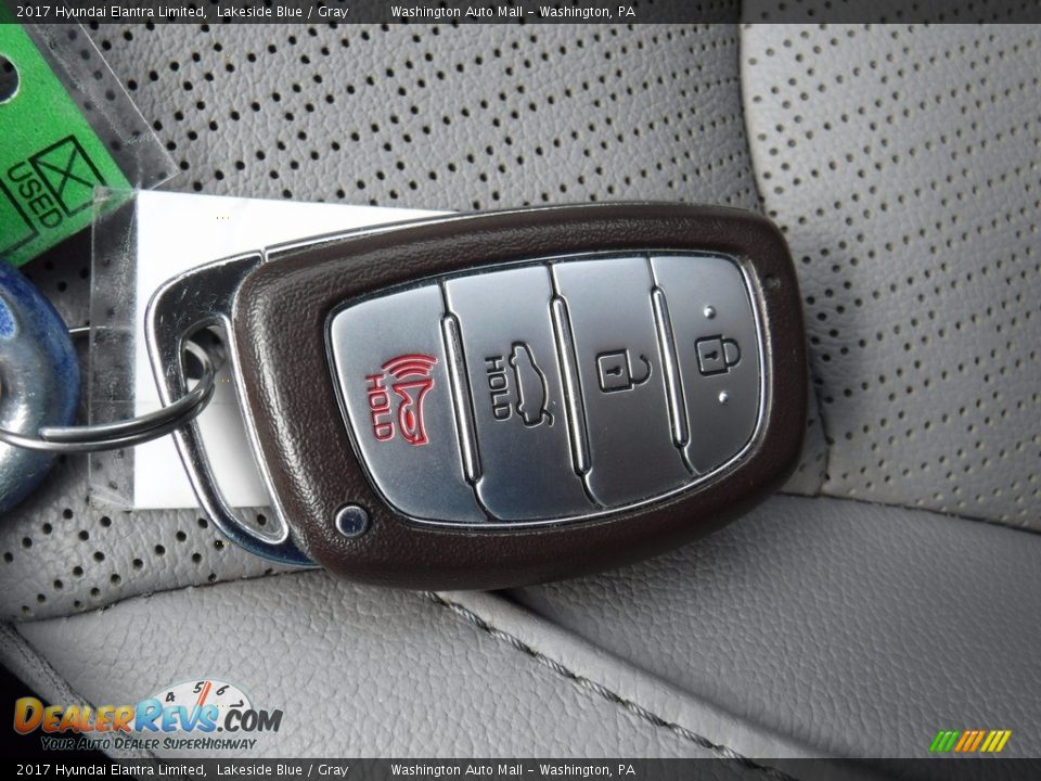 2017 Hyundai Elantra Limited Lakeside Blue / Gray Photo #28