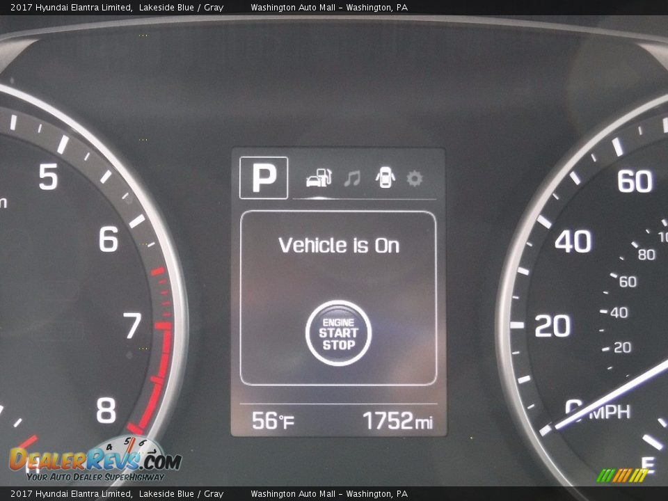 2017 Hyundai Elantra Limited Lakeside Blue / Gray Photo #30