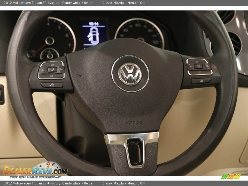 2012 Volkswagen Tiguan SE 4Motion Candy White / Beige Photo #6