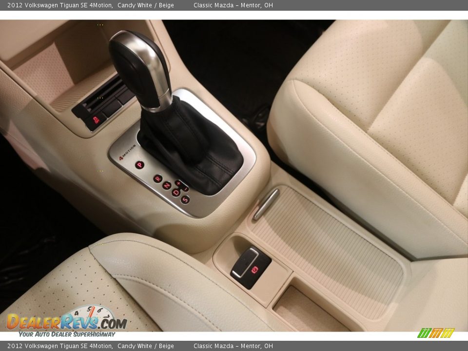 2012 Volkswagen Tiguan SE 4Motion Candy White / Beige Photo #12