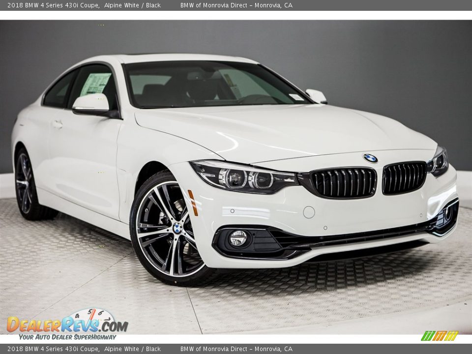 2018 BMW 4 Series 430i Coupe Alpine White / Black Photo #12