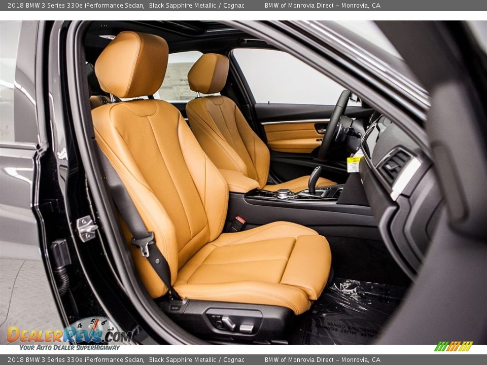 Cognac Interior - 2018 BMW 3 Series 330e iPerformance Sedan Photo #2