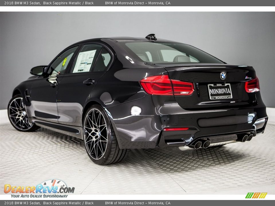 2018 BMW M3 Sedan Black Sapphire Metallic / Black Photo #3