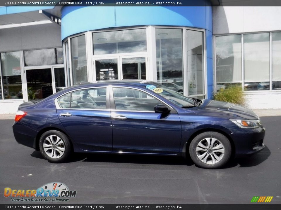 2014 Honda Accord LX Sedan Obsidian Blue Pearl / Gray Photo #2