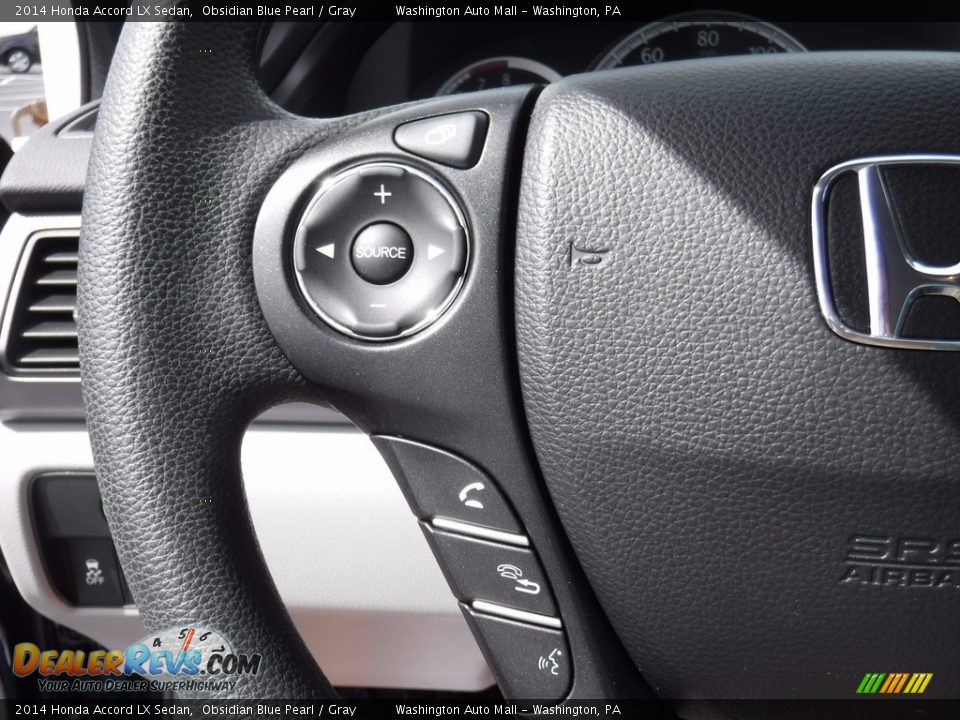 2014 Honda Accord LX Sedan Obsidian Blue Pearl / Gray Photo #18