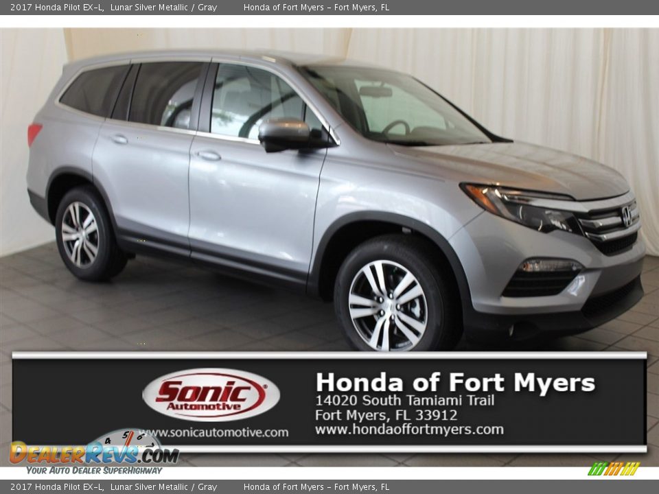 2017 Honda Pilot EX-L Lunar Silver Metallic / Gray Photo #1