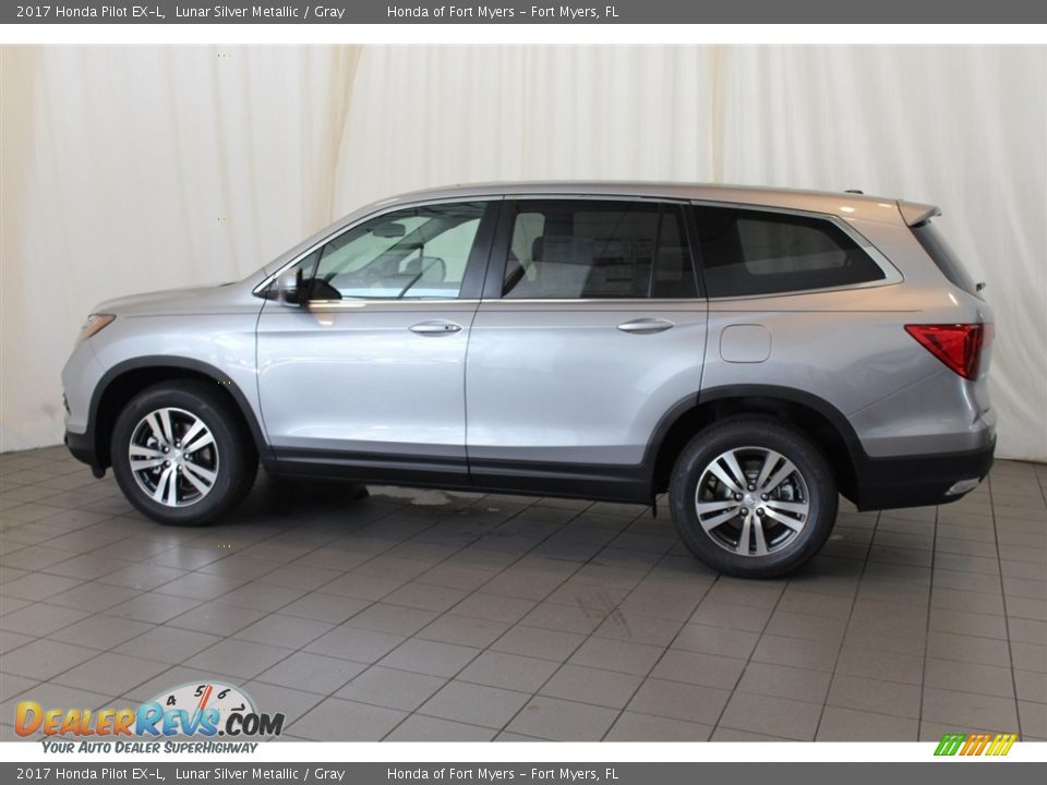 2017 Honda Pilot EX-L Lunar Silver Metallic / Gray Photo #6