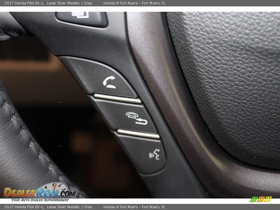 2017 Honda Pilot EX-L Lunar Silver Metallic / Gray Photo #15