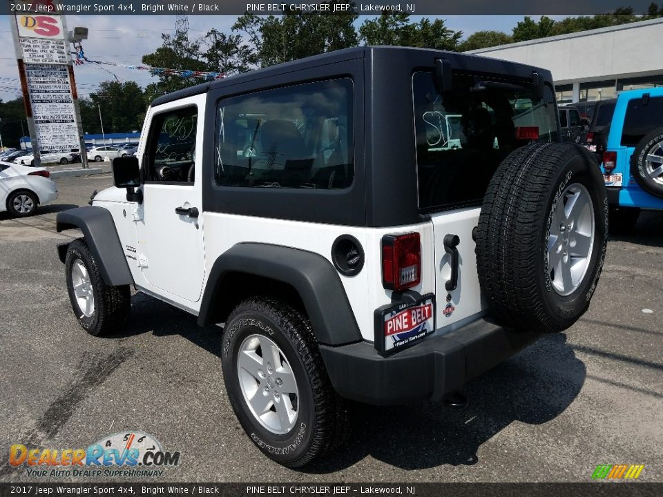 2017 Jeep Wrangler Sport 4x4 Bright White / Black Photo #4