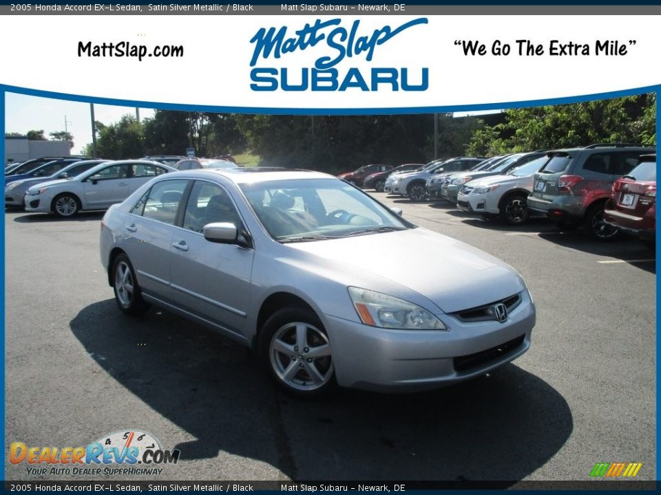 2005 Honda Accord EX-L Sedan Satin Silver Metallic / Black Photo #1