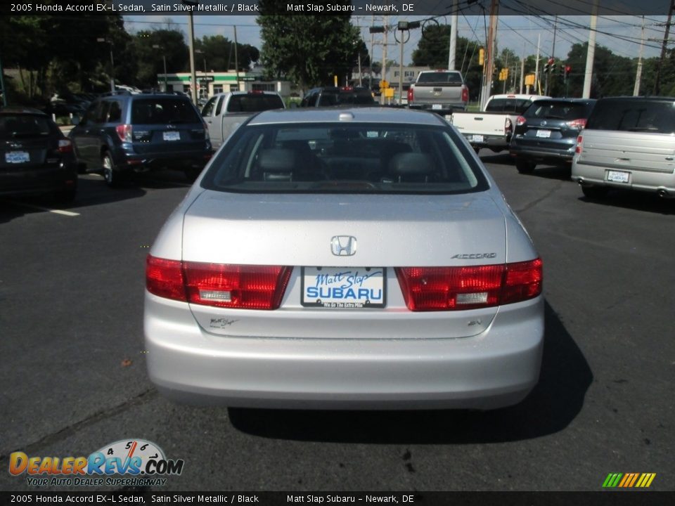 2005 Honda Accord EX-L Sedan Satin Silver Metallic / Black Photo #7