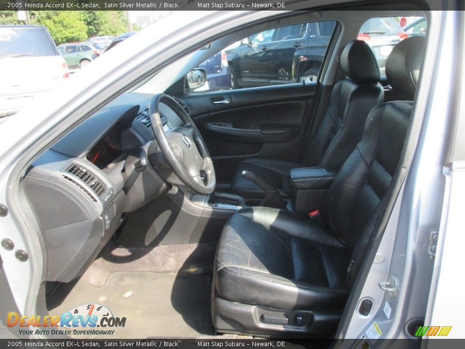 2005 Honda Accord EX-L Sedan Satin Silver Metallic / Black Photo #12