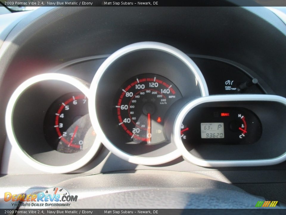 2009 Pontiac Vibe 2.4 Navy Blue Metallic / Ebony Photo #26