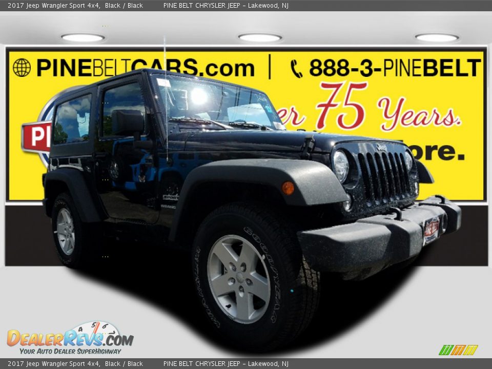 2017 Jeep Wrangler Sport 4x4 Black / Black Photo #1