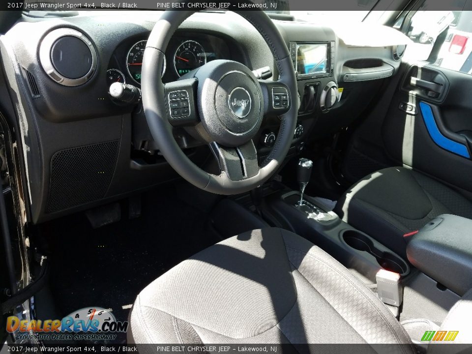 2017 Jeep Wrangler Sport 4x4 Black / Black Photo #7