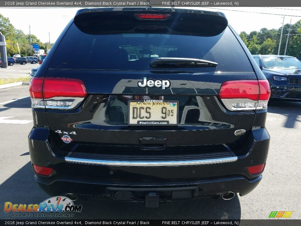 2018 Jeep Grand Cherokee Overland 4x4 Diamond Black Crystal Pearl / Black Photo #5