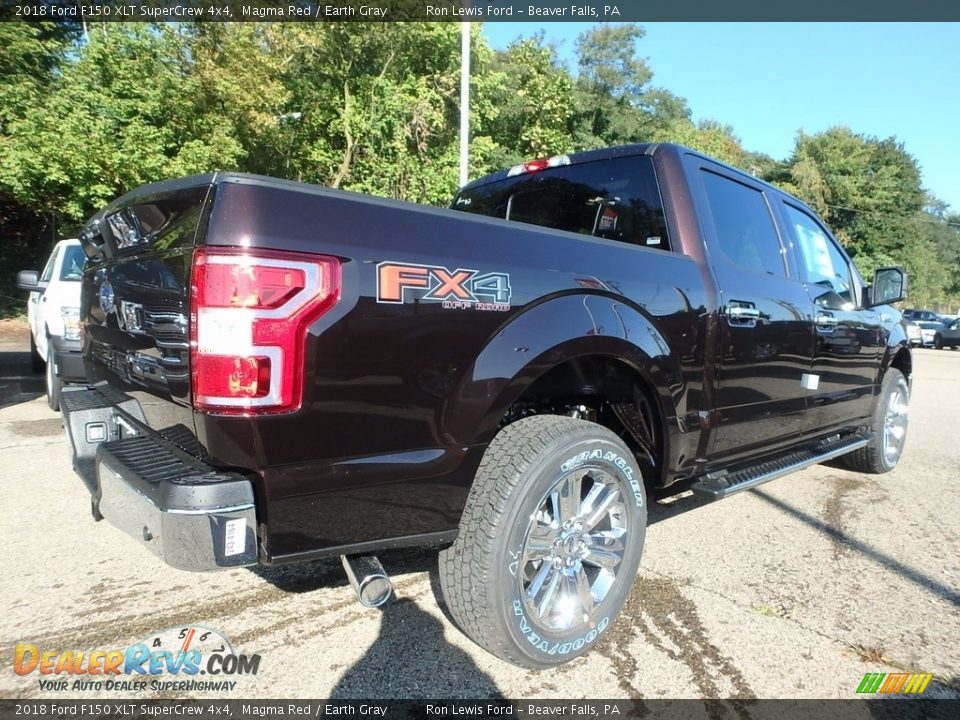 2018 Ford F150 XLT SuperCrew 4x4 Magma Red / Earth Gray Photo #2