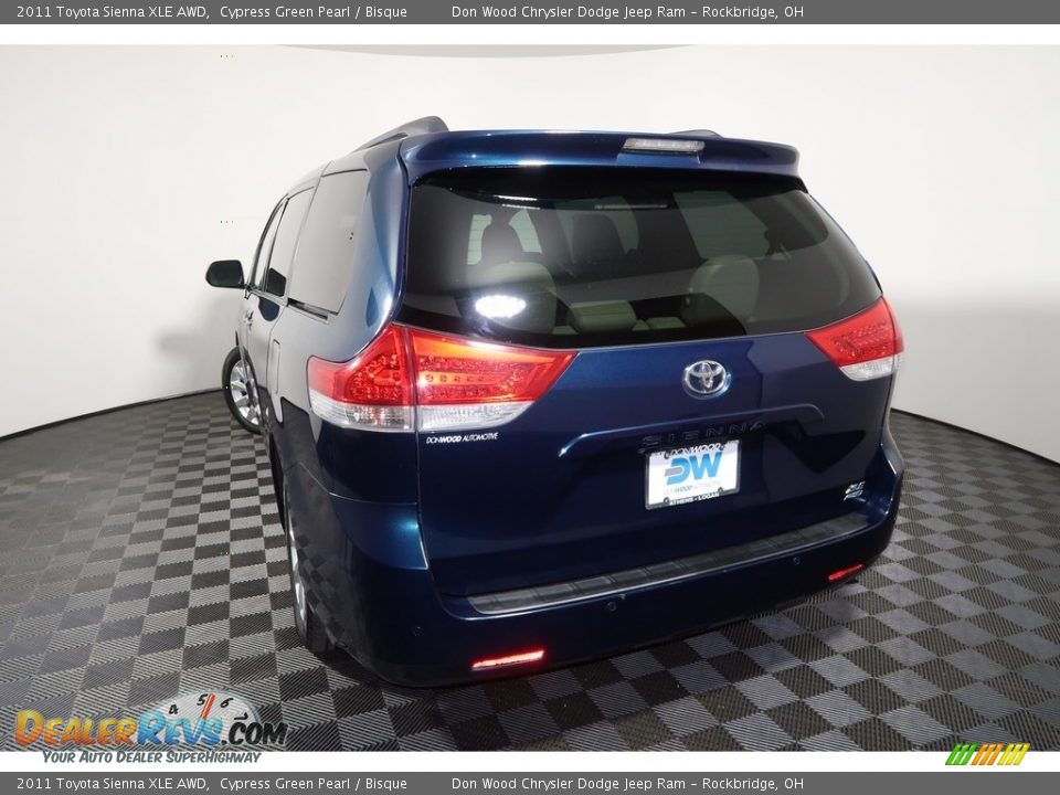 2011 Toyota Sienna XLE AWD Cypress Green Pearl / Bisque Photo #8