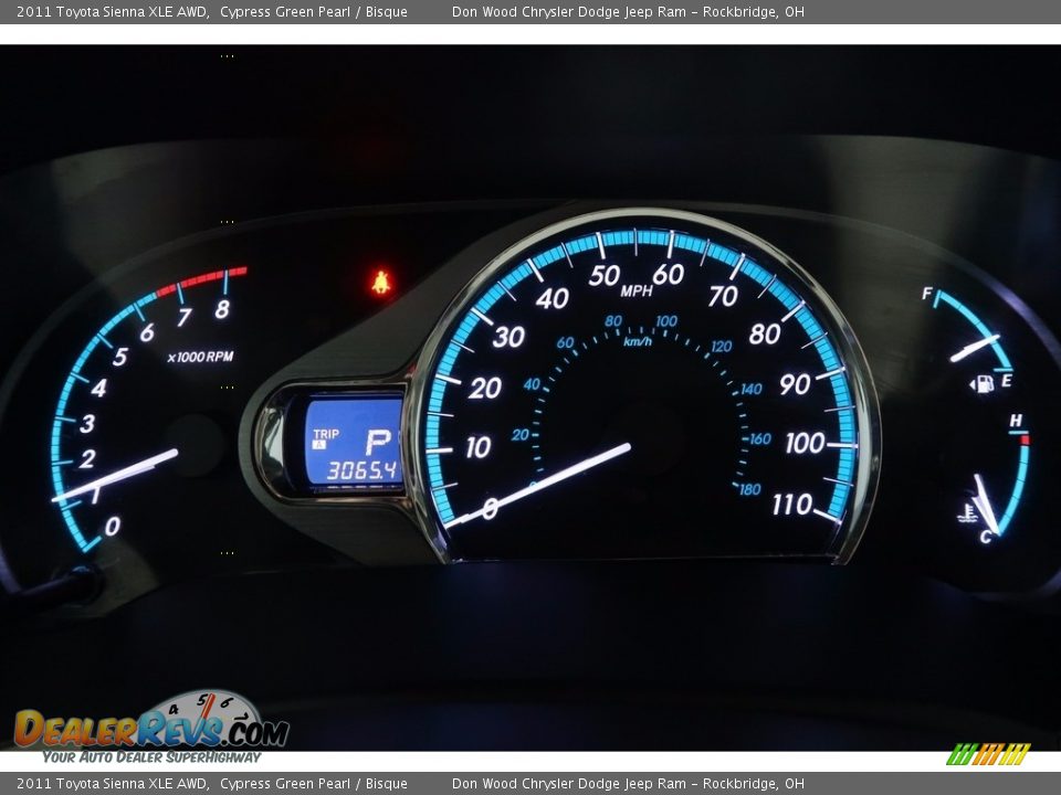 2011 Toyota Sienna XLE AWD Cypress Green Pearl / Bisque Photo #14