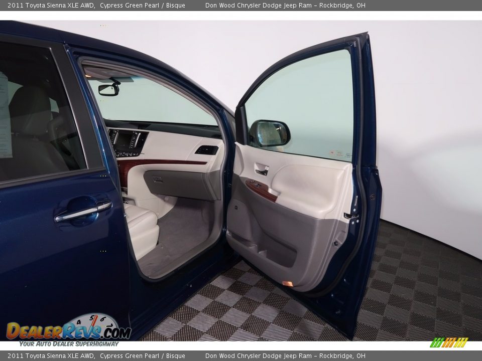 2011 Toyota Sienna XLE AWD Cypress Green Pearl / Bisque Photo #26