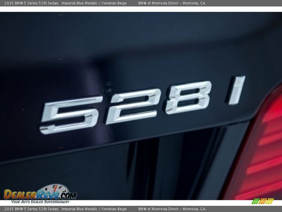 2015 BMW 5 Series 528i Sedan Imperial Blue Metallic / Venetian Beige Photo #7