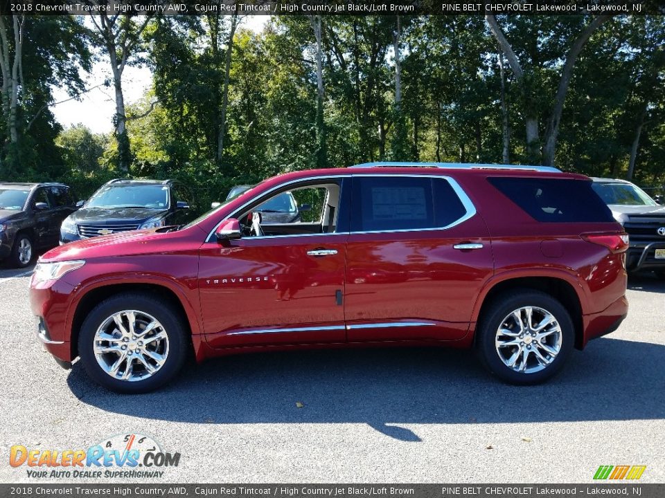 2018 Chevrolet Traverse High Country AWD Cajun Red Tintcoat / High Country Jet Black/Loft Brown Photo #3