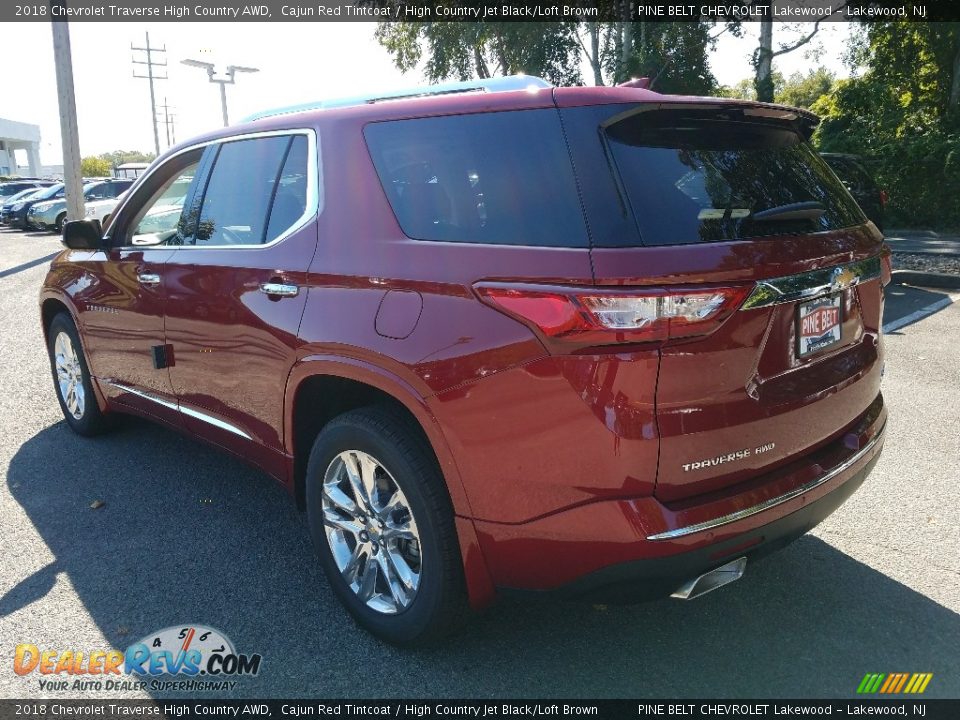 2018 Chevrolet Traverse High Country AWD Cajun Red Tintcoat / High Country Jet Black/Loft Brown Photo #4