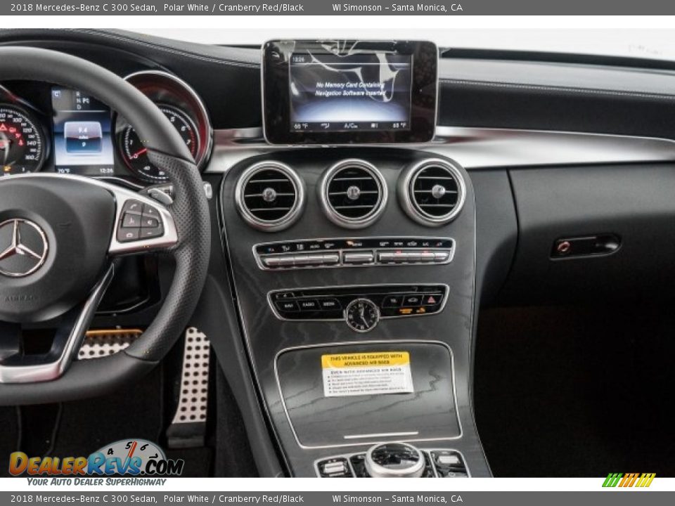 2018 Mercedes-Benz C 300 Sedan Polar White / Cranberry Red/Black Photo #5