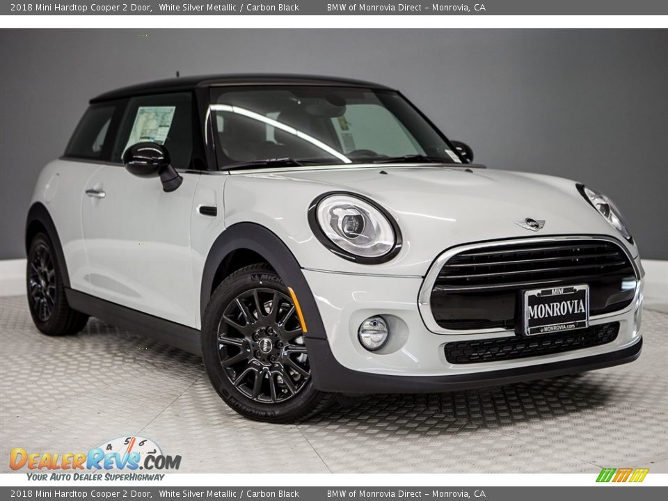 2018 Mini Hardtop Cooper 2 Door White Silver Metallic / Carbon Black Photo #12