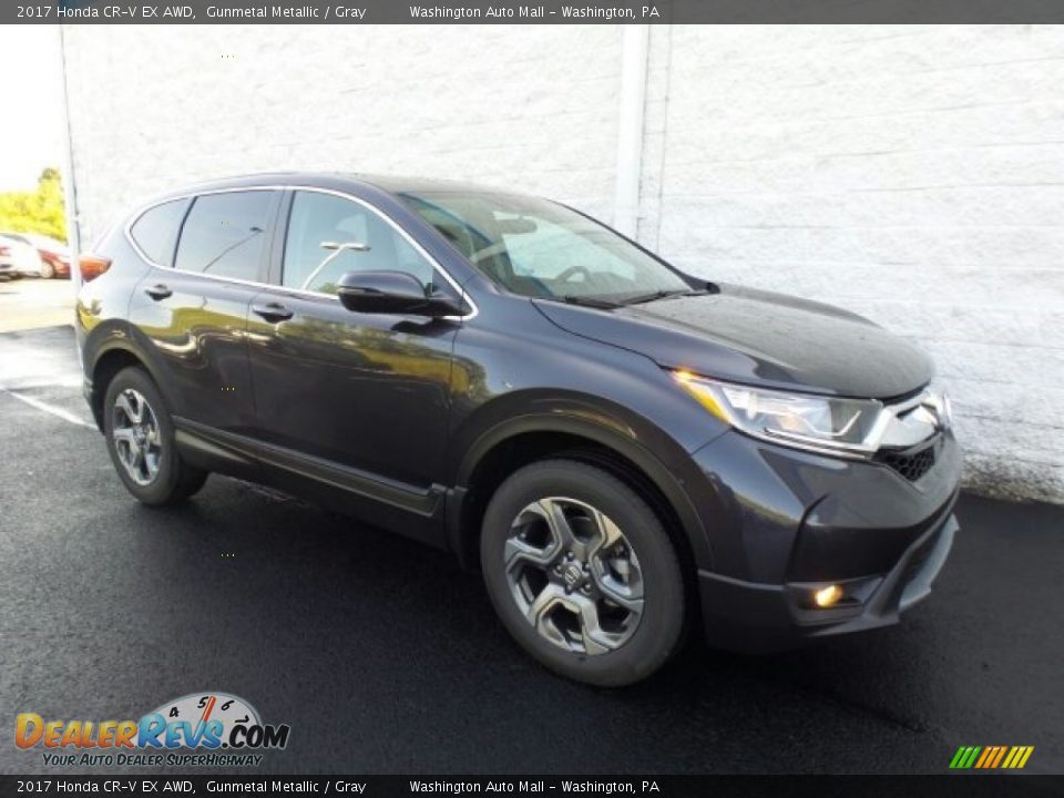 2017 Honda CR-V EX AWD Gunmetal Metallic / Gray Photo #1