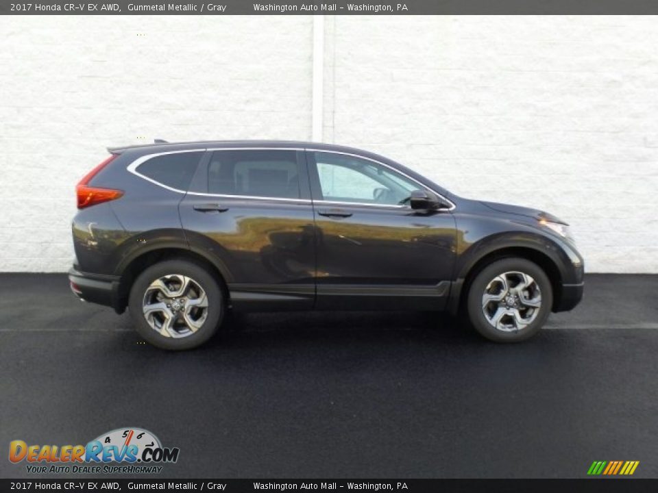 2017 Honda CR-V EX AWD Gunmetal Metallic / Gray Photo #2