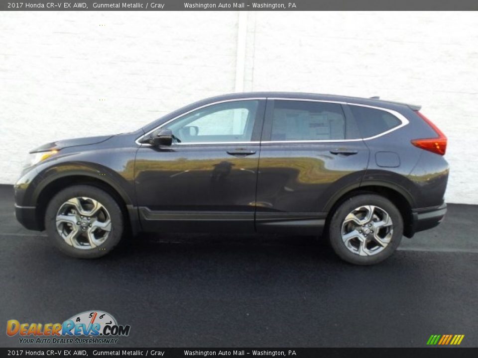 2017 Honda CR-V EX AWD Gunmetal Metallic / Gray Photo #6