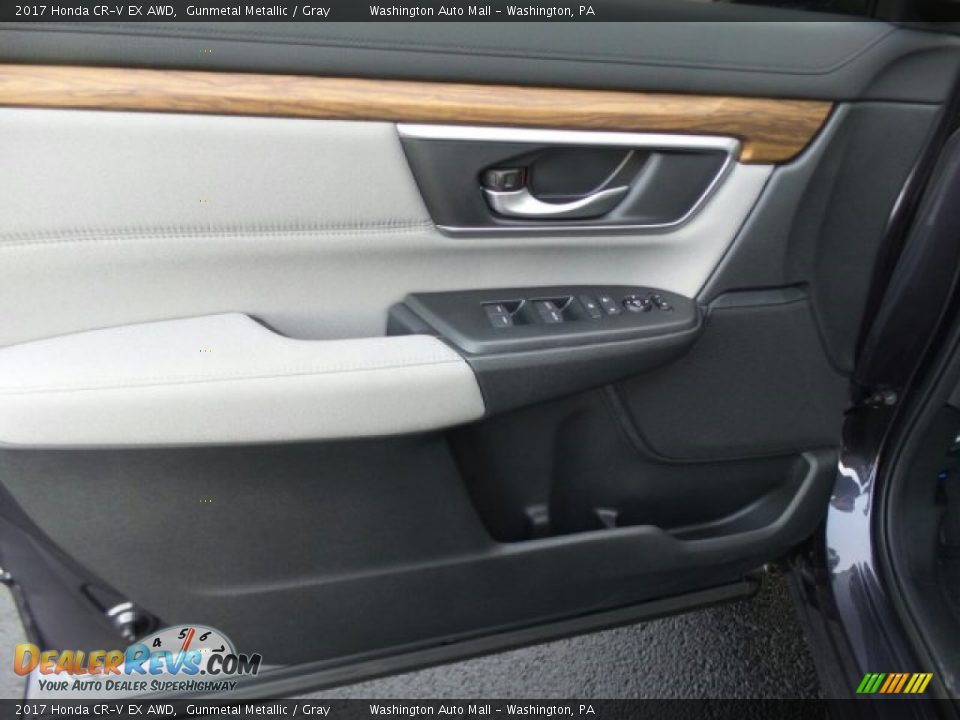 2017 Honda CR-V EX AWD Gunmetal Metallic / Gray Photo #12