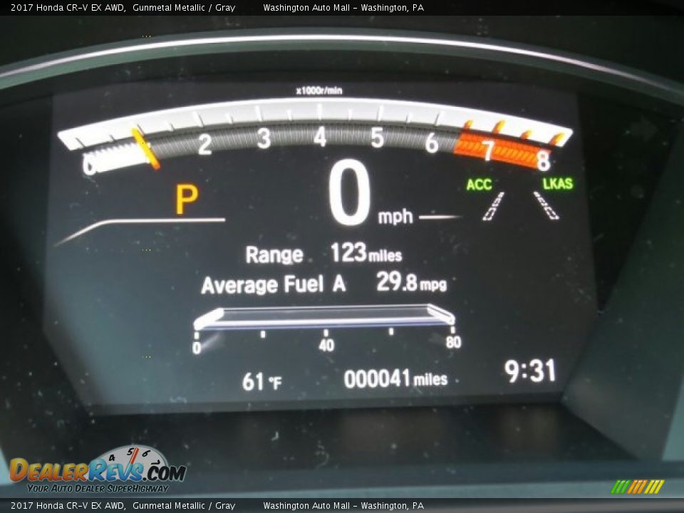 2017 Honda CR-V EX AWD Gunmetal Metallic / Gray Photo #14