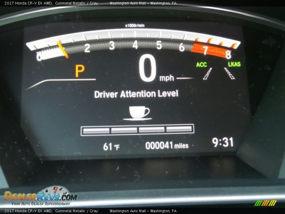 2017 Honda CR-V EX AWD Gunmetal Metallic / Gray Photo #15