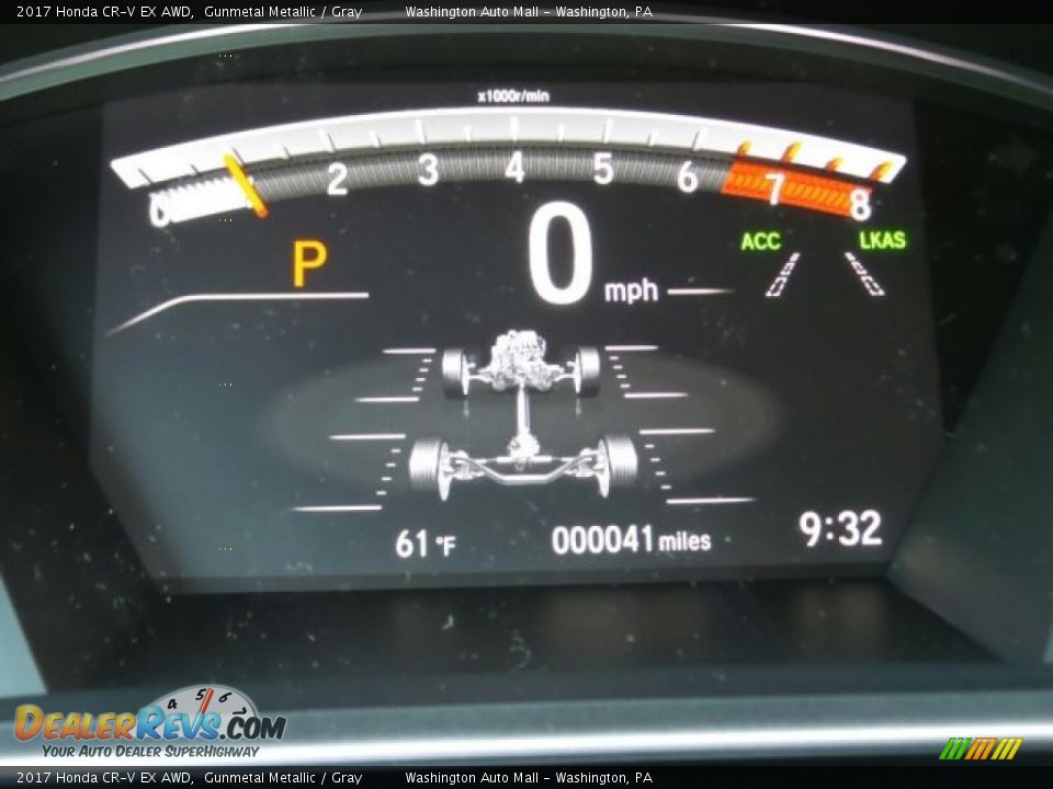 2017 Honda CR-V EX AWD Gunmetal Metallic / Gray Photo #16