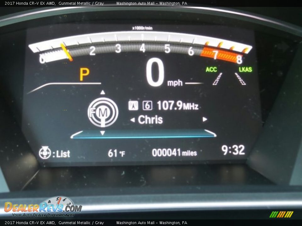 2017 Honda CR-V EX AWD Gunmetal Metallic / Gray Photo #17