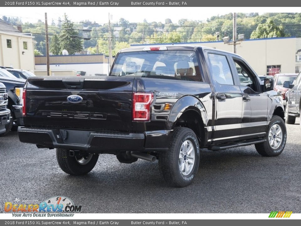 2018 Ford F150 XL SuperCrew 4x4 Magma Red / Earth Gray Photo #5