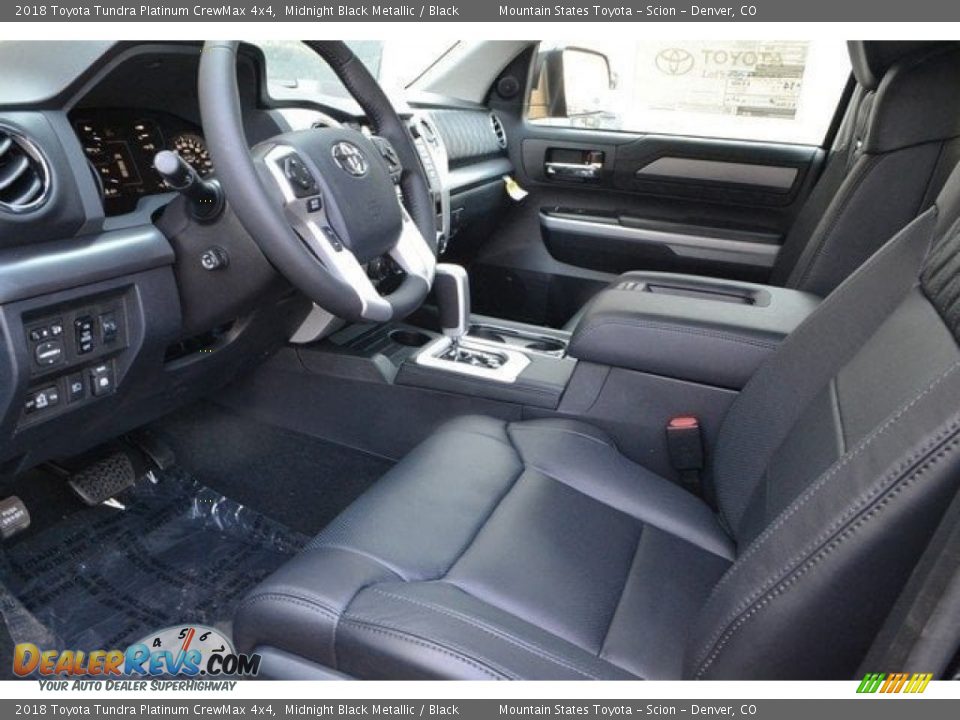 Black Interior - 2018 Toyota Tundra Platinum CrewMax 4x4 Photo #5