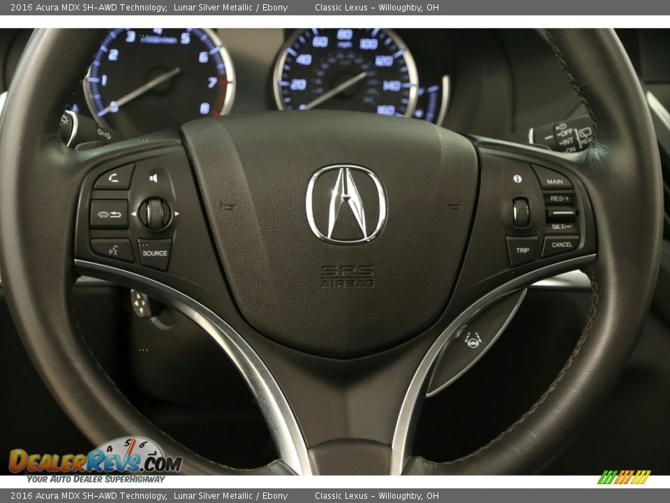 2016 Acura MDX SH-AWD Technology Lunar Silver Metallic / Ebony Photo #9